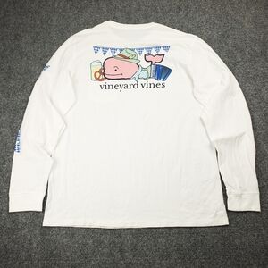 Vineyard Vines Long Sleeve T Shirt Mens Medium Biergarten Whale Graphic Germany